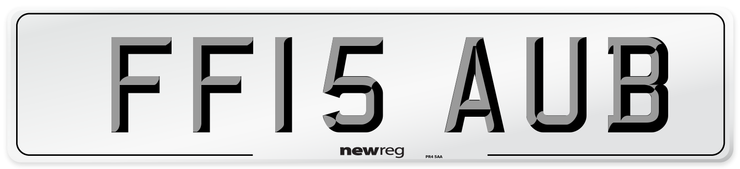 FF15 AUB Number Plate from New Reg